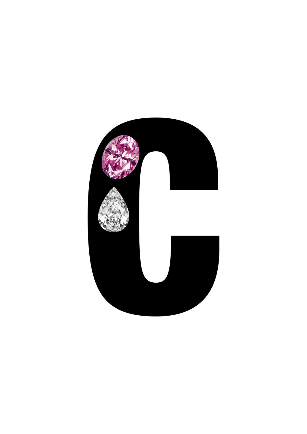 Gemstone Initial Ring
