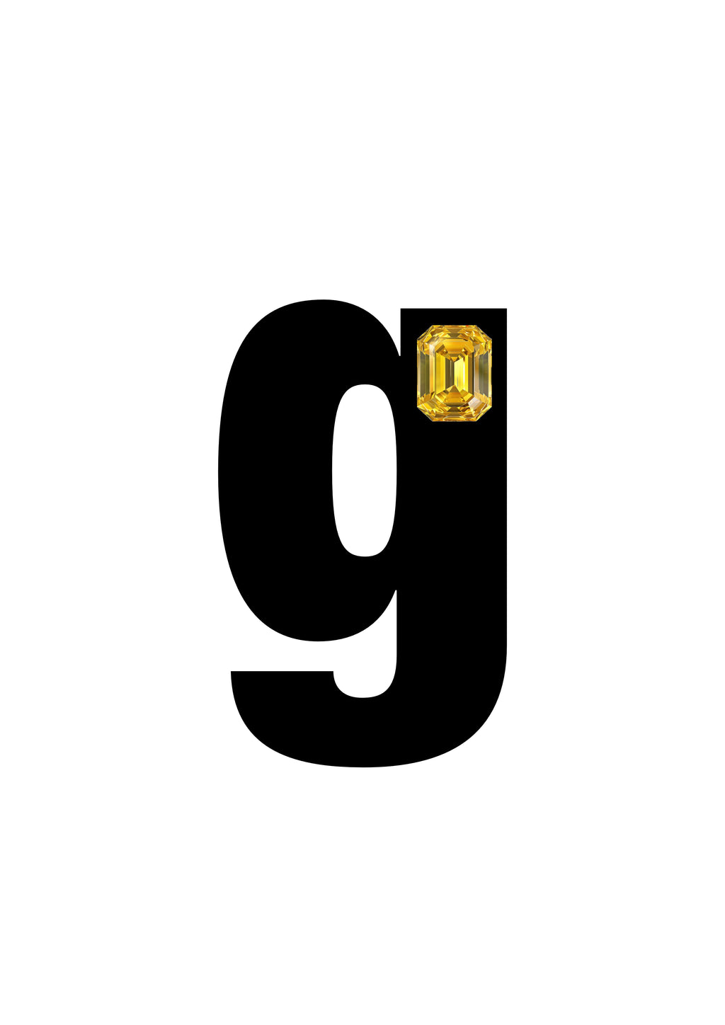 Gemstone Initial Ring