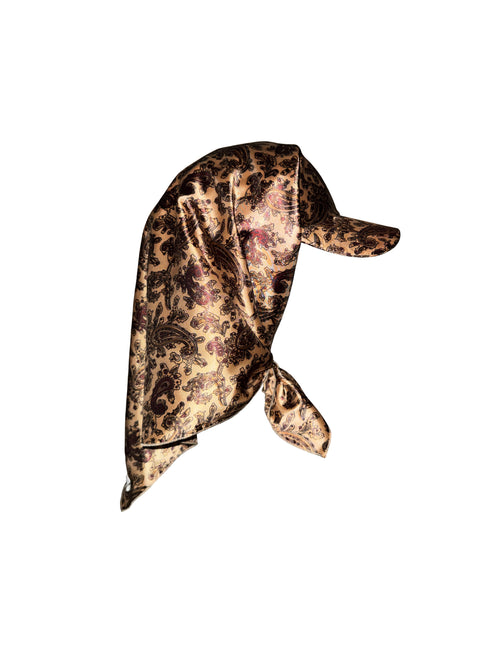 Patterned Satin Cap