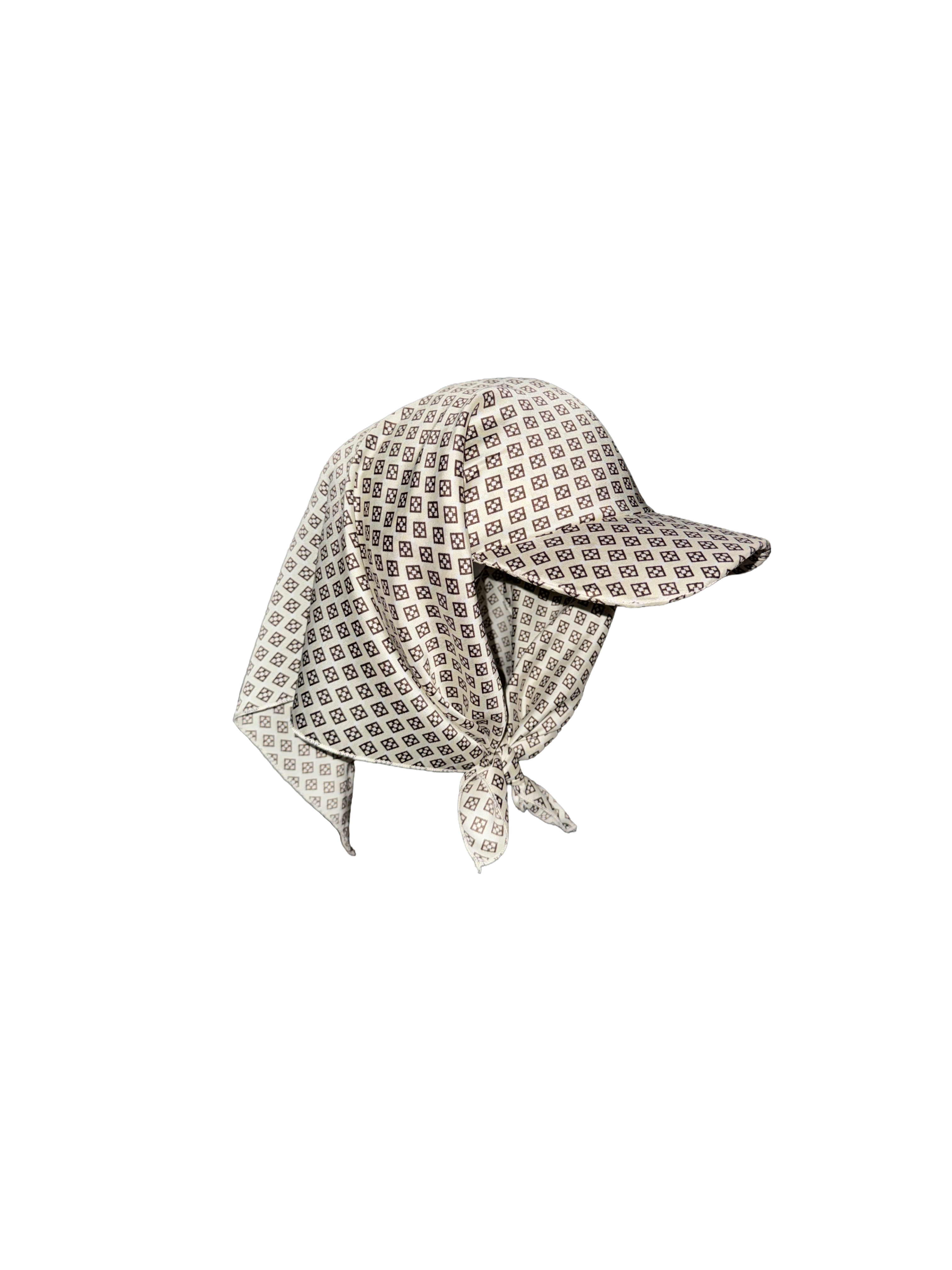 SHORT PATTERNED SATIN CAP