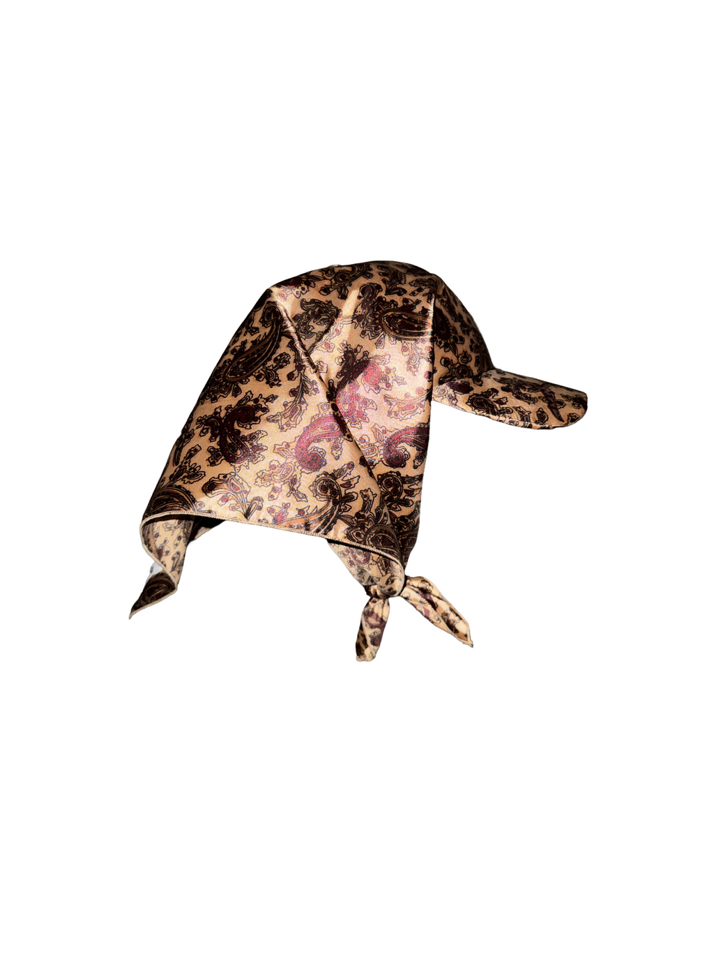 SHORT PATTERNED SATIN CAP